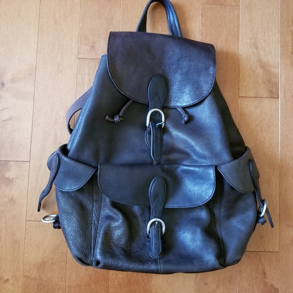 london fog leather backpack